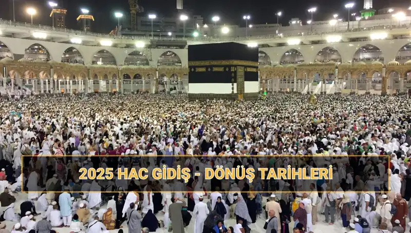 2025 Hac Takvimi Açıklandı: Hac Gidiş ve Dönüş Tarihleri ile Fiyatlar!