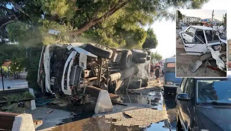 Freni Patlayan Kamyonun Trafik Kazası, Şehirde Panik Yarattı